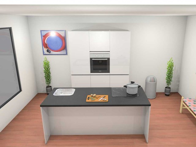 Nobilia focus lak alpin wit ultrahoogglans eiland keuken - afbeelding 1 van  21