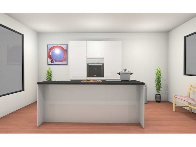 Nobilia focus lak alpin wit ultrahoogglans eiland keuken - afbeelding 12 van  21