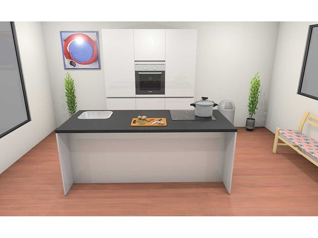 Nobilia focus lak alpin wit ultrahoogglans eiland keuken - afbeelding 15 van  21