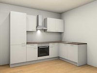 Nobilia laser alpin mat wit hoek keuken