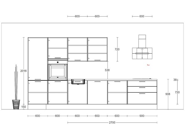 Nobilia laser alpin wit recht keuken - afbeelding 5 van  19