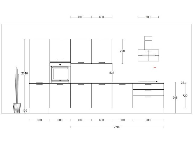 Nobilia laser alpin wit recht keuken - afbeelding 6 van  19
