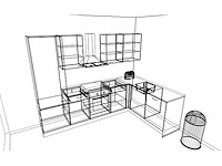 Nobilia laser decor zwart beton hoek keuken - afbeelding 11 van  16