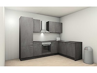 Nobilia laser decor zwart beton hoek keuken - afbeelding 8 van  16