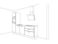 Nobilia laser decor zwart beton recht keuken - afbeelding 5 van  19