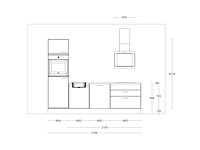 Nobilia laser decor zwart beton recht keuken - afbeelding 4 van  11