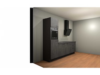 Nobilia laser decor zwart beton recht keuken - afbeelding 13 van  16