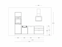Nobilia laser decor zwart beton recht keuken - afbeelding 5 van  19