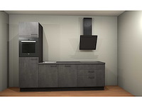 Nobilia laser decor zwart beton recht keuken - afbeelding 2 van  19