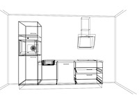 Nobilia laser decor zwart beton recht keuken - afbeelding 4 van  14