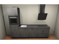 Nobilia laser decor zwart beton recht keuken - afbeelding 7 van  10