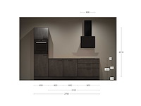 Nobilia laser decor zwart beton recht keuken - afbeelding 8 van  10