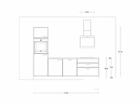 Nobilia laser decor zwart beton recht keuken - afbeelding 7 van  19