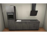 Nobilia laser decor zwart beton recht keuken - afbeelding 14 van  19