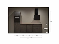 Nobilia laser decor zwart beton recht keuken - afbeelding 15 van  19