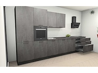 Nobilia laser decor zwart beton rechte keuken - afbeelding 16 van  17