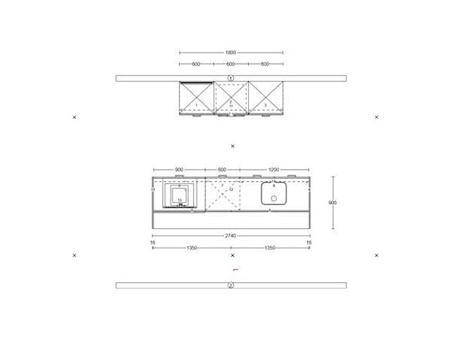 Nobilia laser mat wit eiland keuken - afbeelding 18 van  28