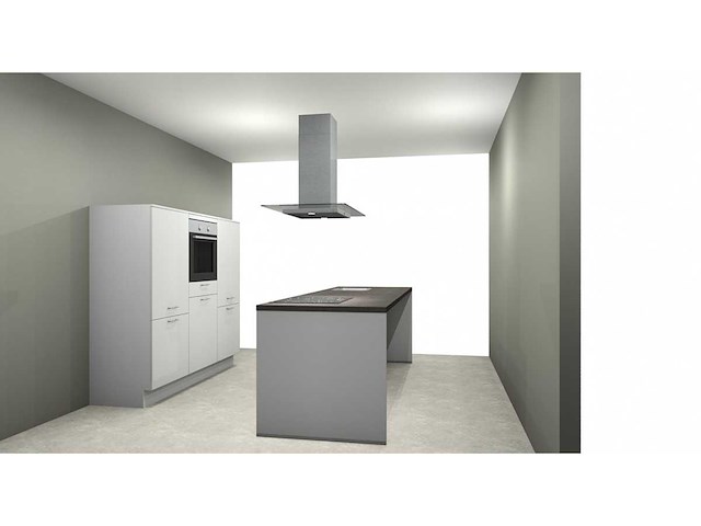 Nobilia laser mat wit eiland keuken - afbeelding 6 van  29