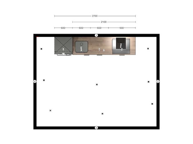 Nobilia laser taupe grijs keukenopstelling - afbeelding 4 van  9