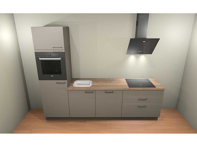 Nobilia laser taupe grijs keukenopstelling - afbeelding 6 van  9