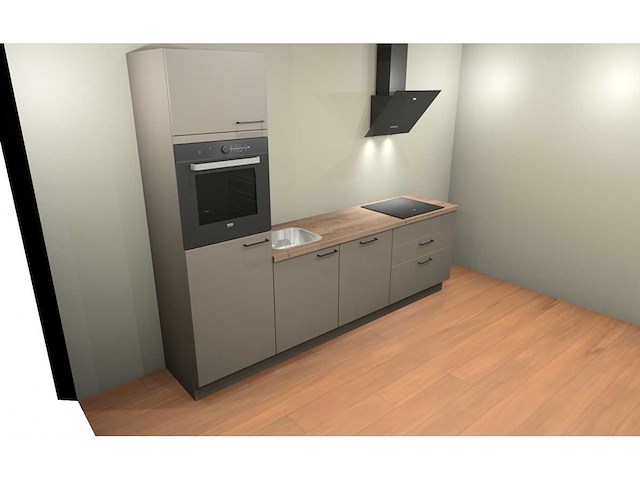 Nobilia laser taupe grijs keukenopstelling - afbeelding 16 van  19