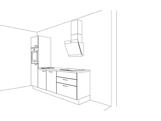 Nobilia laser vulkaangrijs mat rechte opstelling - afbeelding 8 van  20