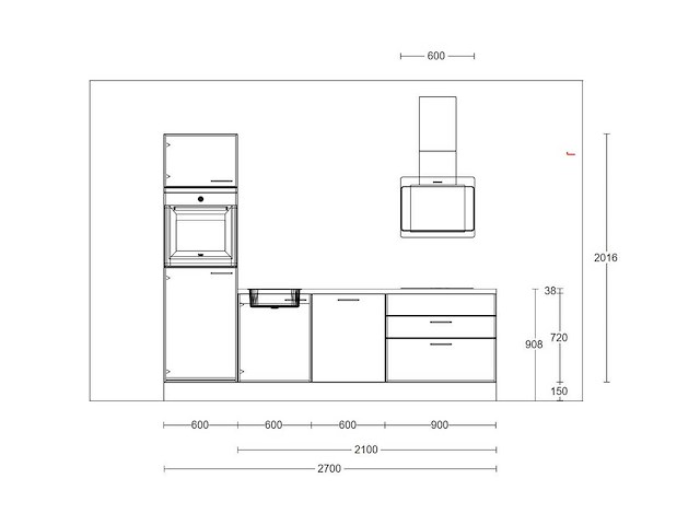 Nobilia laser vulkaangrijs mat rechte opstelling - afbeelding 18 van  18