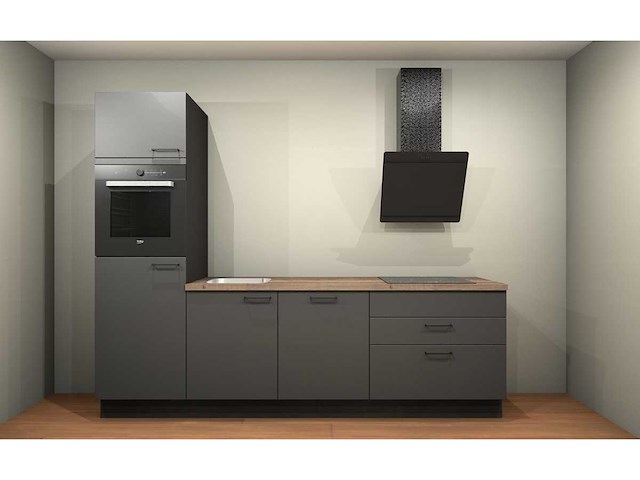 Nobilia laser vulkaangrijs mat rechte opstelling - afbeelding 16 van  18