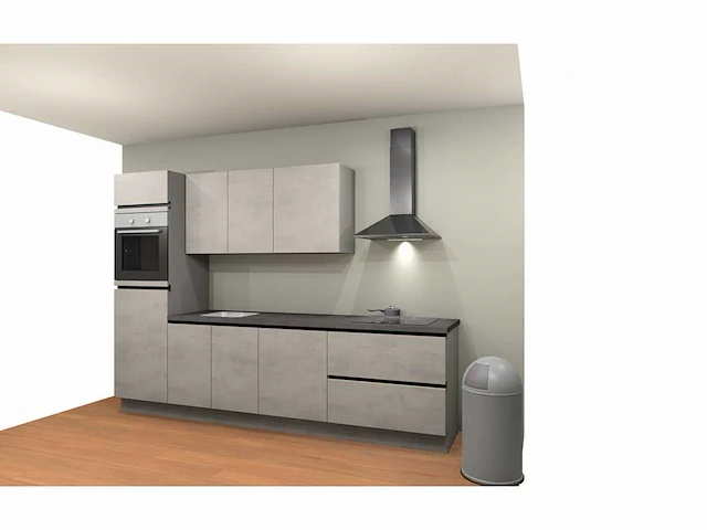 Nobilia riva decor beton grijs - keukenopstelling - afbeelding 10 van  16