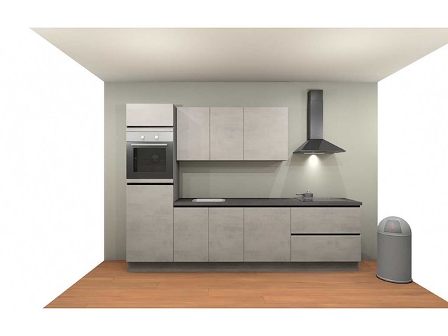 Nobilia riva decor beton grijs - keukenopstelling - afbeelding 8 van  12