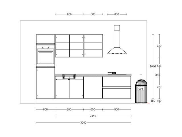 Nobilia riva decor beton grijs - keukenopstelling - afbeelding 11 van  12