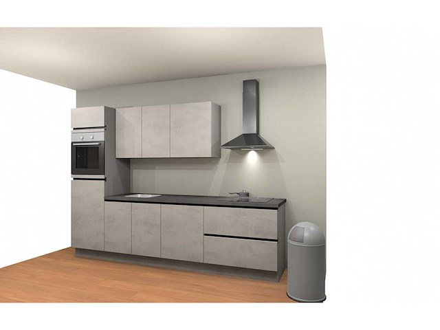 Nobilia riva decor beton grijs - keukenopstelling - afbeelding 10 van  16