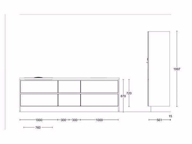 Nobilia riva decor beton terra grijs eiland - afbeelding 7 van  18