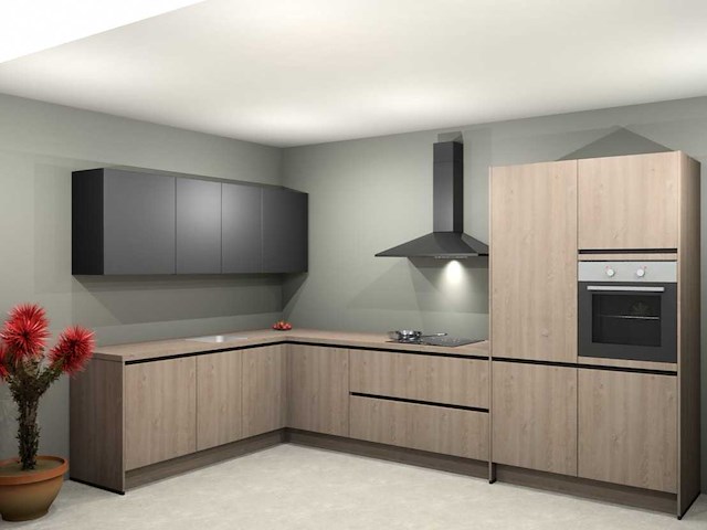 Nobilia riva eiken bergamo hoek keuken - afbeelding 1 van  19