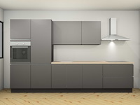 Nobilia schiefer grijs recht opgestelde keuken