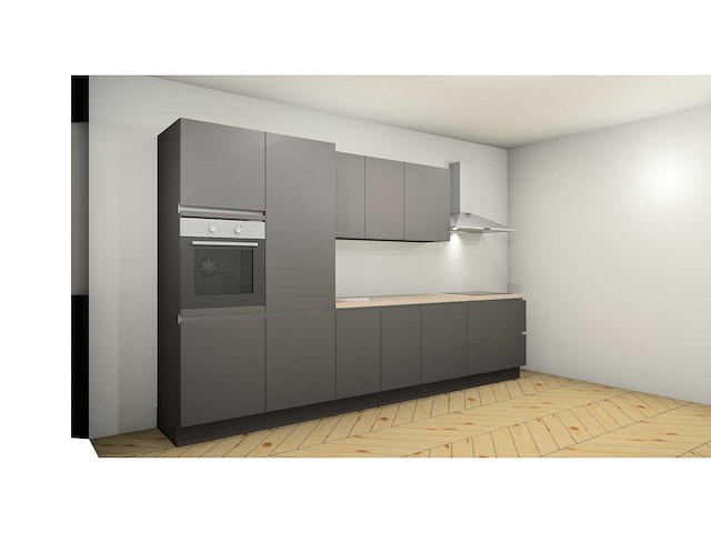 Nobilia schiefer grijs recht opgestelde keuken - afbeelding 6 van  9