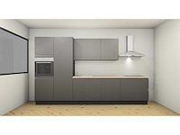 Nobilia schiefer grijs recht opgestelde keuken