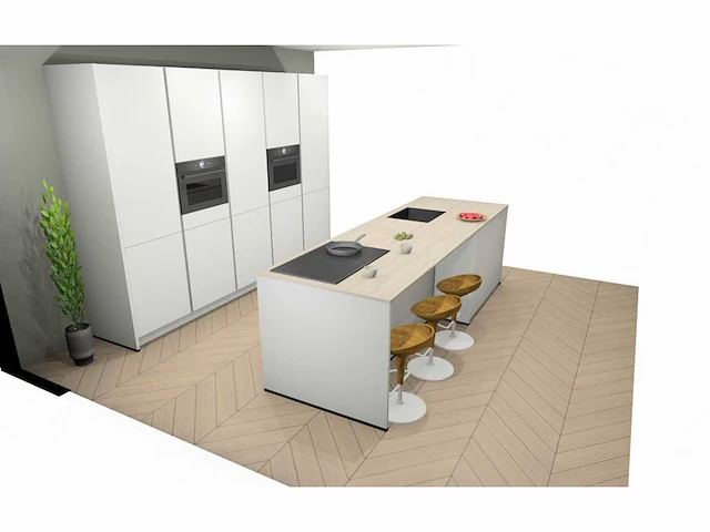 Nobilia senso lak alpin wit eiland keuken - afbeelding 3 van  33