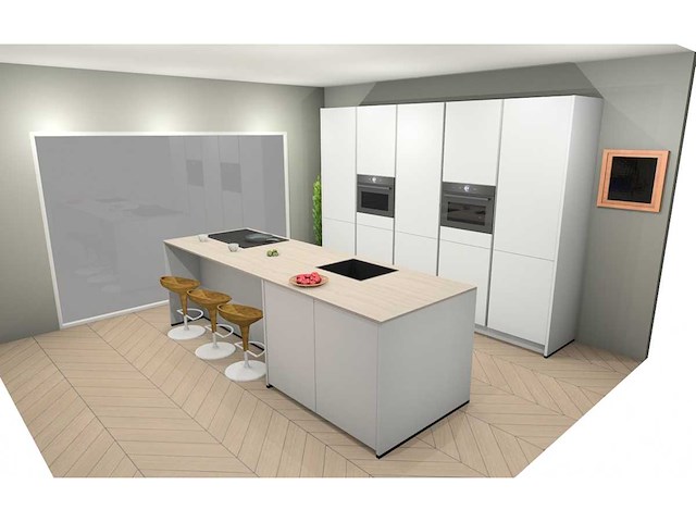 Nobilia senso lak alpin wit eiland keuken - afbeelding 28 van  33
