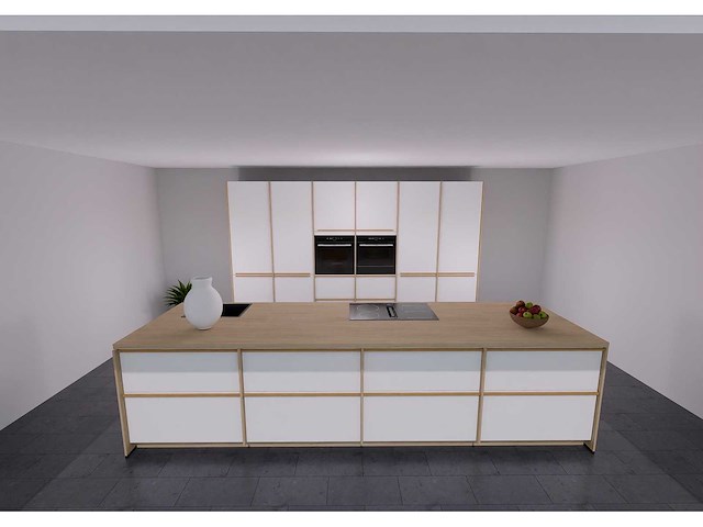 Nobilia senso lak, wit premium mat japandi eiland - afbeelding 5 van  8