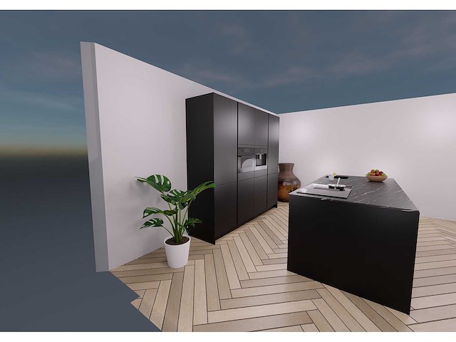 Nobilia senso lak, zwart premium mat eiland - afbeelding 2 van  25