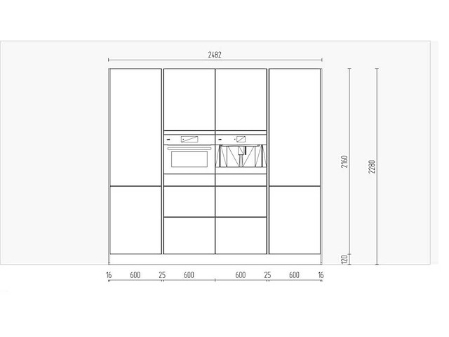 Nobilia senso lak, zwart premium mat eiland - afbeelding 4 van  25