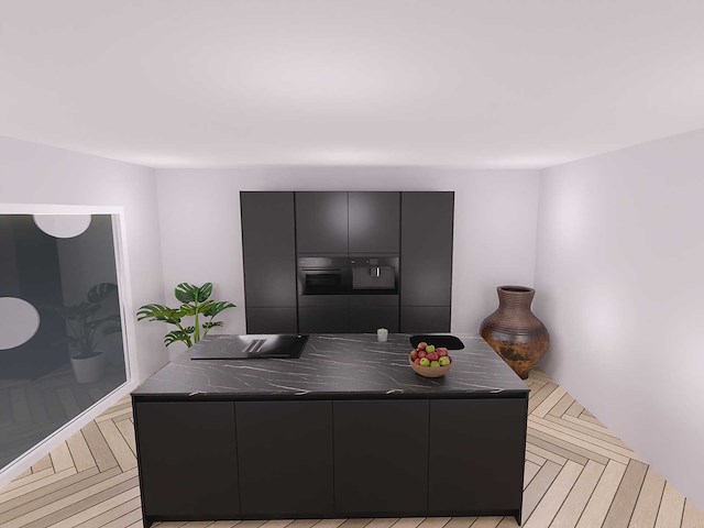 Nobilia senso lak, zwart premium mat eiland - afbeelding 1 van  25