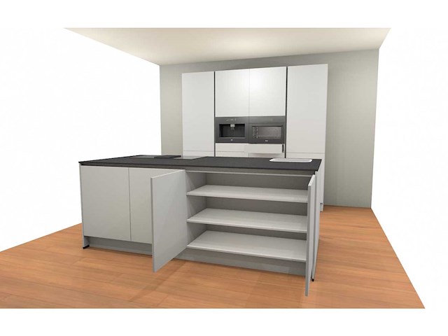 Nobilia senso mat wit eiland keuken - afbeelding 23 van  27