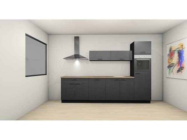 Nobilia structura decor eiken nero keukenopstelling - afbeelding 8 van  14