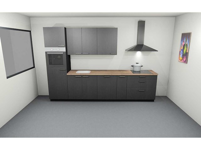 Nobilia structura decor eiken nero rechte keuken - afbeelding 10 van  12