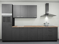 Nobilia structura decor eiken nero rechte keuken