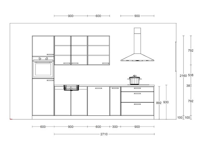 Nobilia structura decor eiken sierra recht keuken - afbeelding 2 van  18