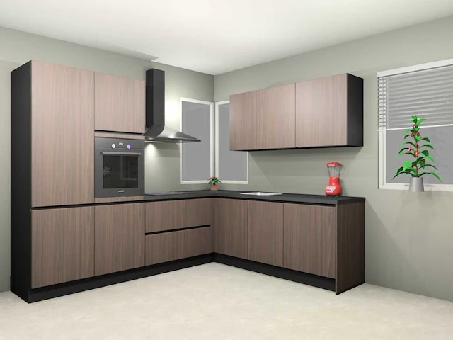 Nobilia structura decor noten milano hoek keuken - afbeelding 1 van  22
