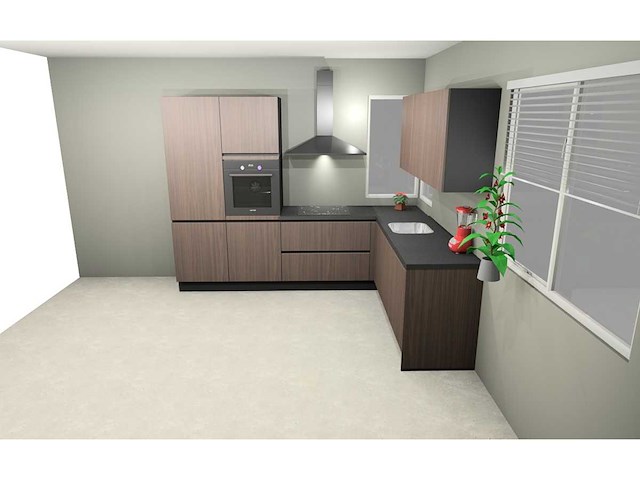 Nobilia structura decor noten milano hoek keuken - afbeelding 6 van  22